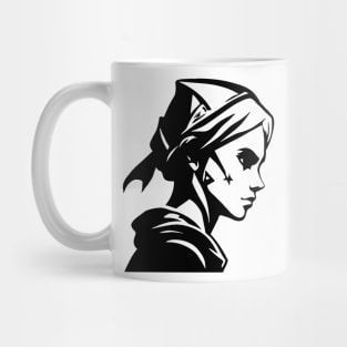 Minimalist Vector Elven Rogue Mug